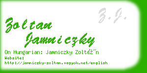 zoltan jamniczky business card